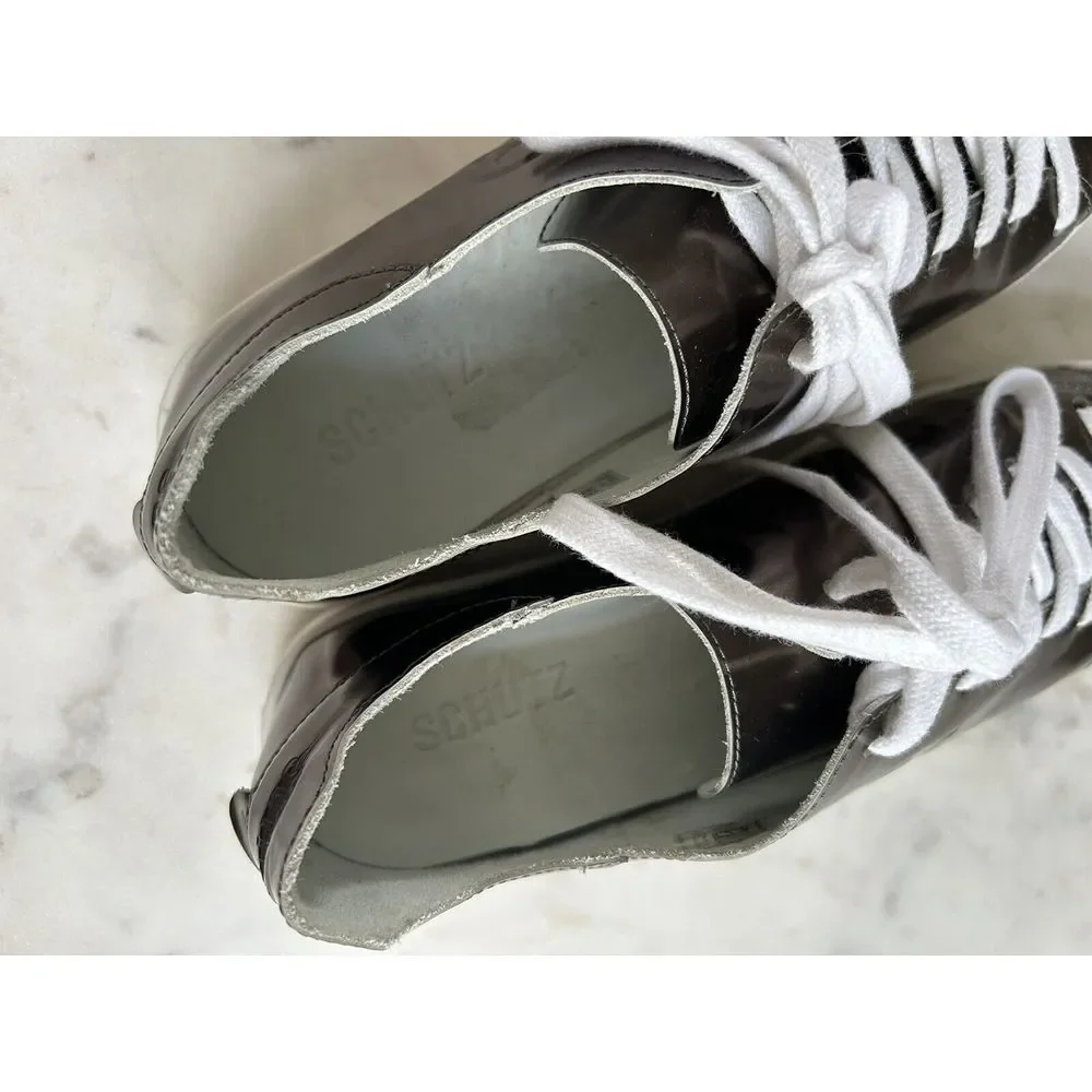 Schutz GIRL‎ POWER Copper Metallic Sneakers Women's 8 NORDSTROM $138 Rare
